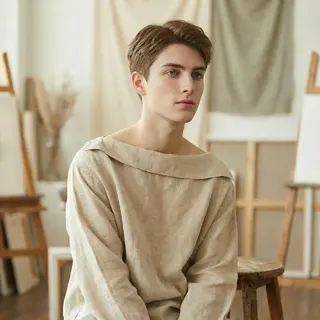 AI hairstyle changer trend: Franch Side Part